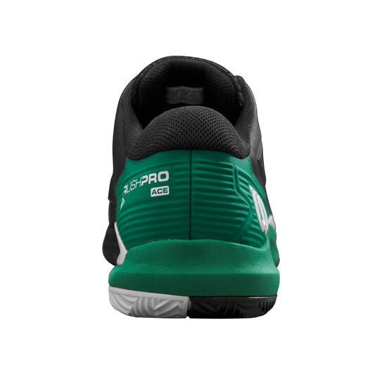 Sapatilhas de Ténis Masculina Wilson Rush Pro Ace Clay Court - Preto/Verde