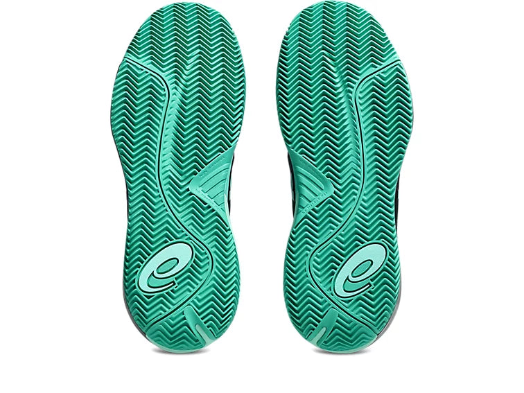 Asics Gel-Resolution X Clay Court Men Tennis Shoes - Black/Aurora Green