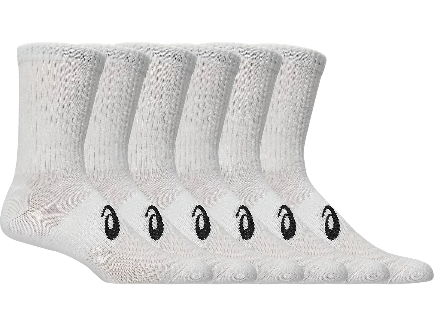 Asics Multi-Sport Crew Socks - 6 Pack White