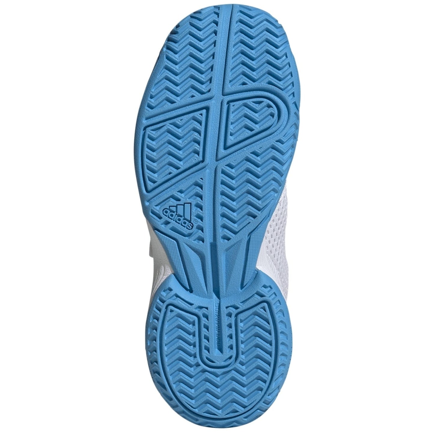 Adidas Courtflash K Shoes - White/Lucid Aquamarine