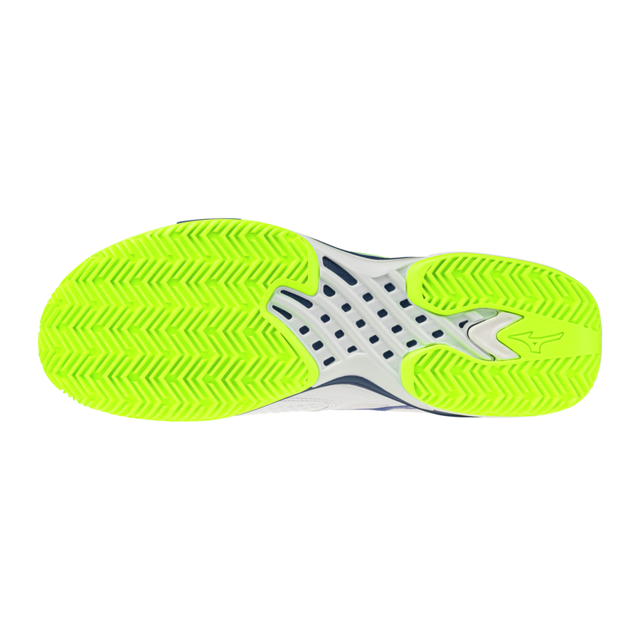 Sapatilhas de Ténis Masculina Mizuno Wave Exceed Tour 7 Clay Court - Branco/Azul/Amarelo