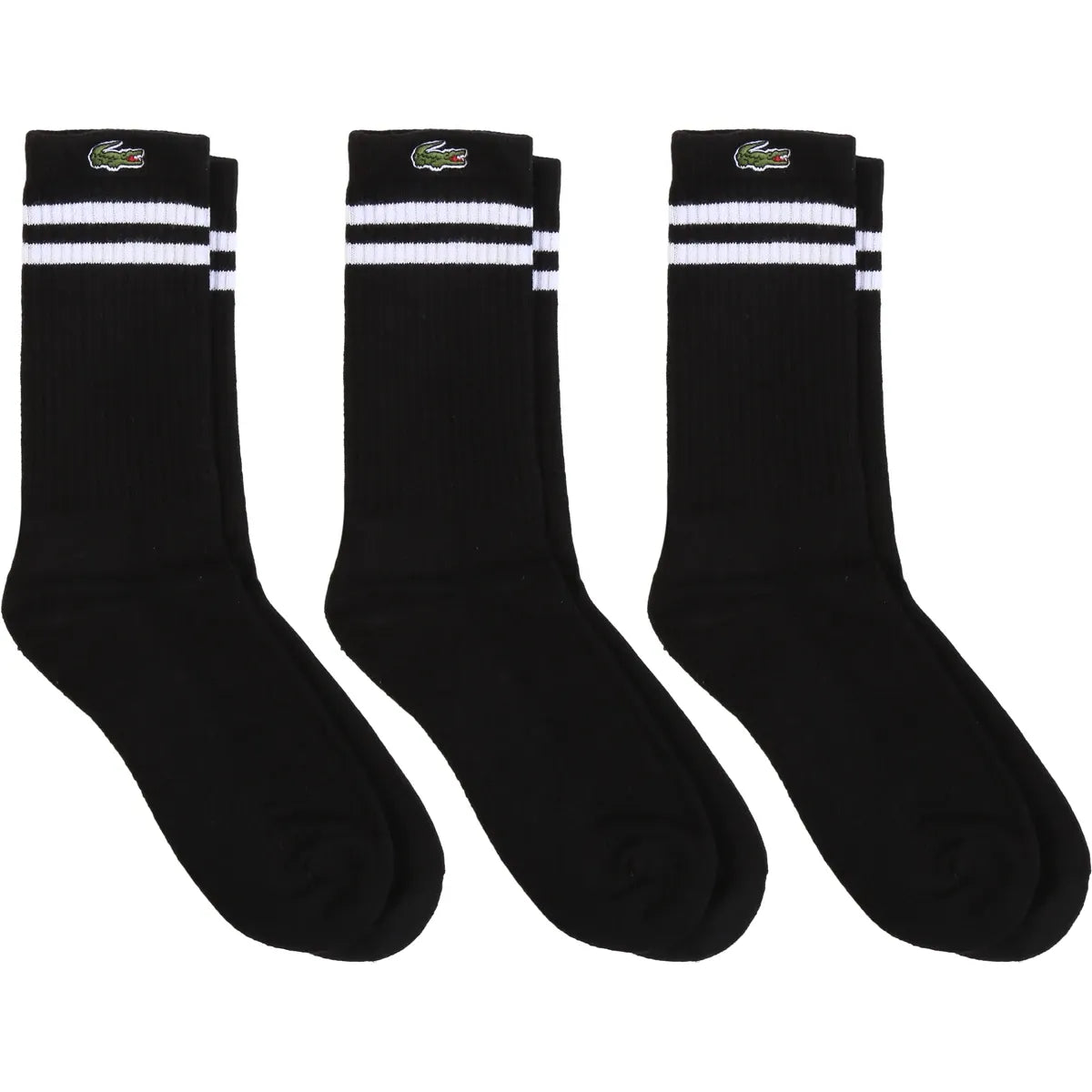 Lacoste 3 Pair Junior Socks - Black