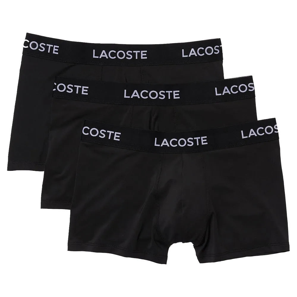 Lacoste 3-Pack Microfiber Boxers - Black
