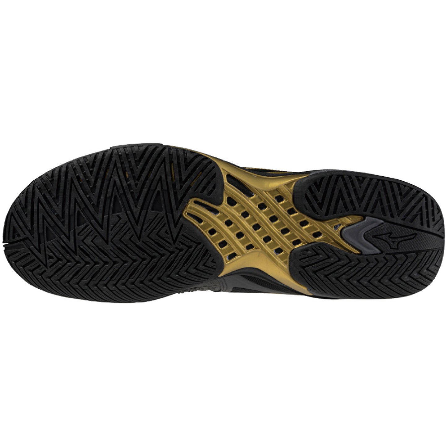 Sapatilha de Ténis Masculina Mizuno Wave Exceed Tour 6 10° Aniv. All Court - Preto/Dourado