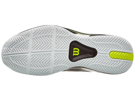 Wilson Rush Tour 5 Clay Court Men Tennis Shoes - Black/White/Safety Yellow