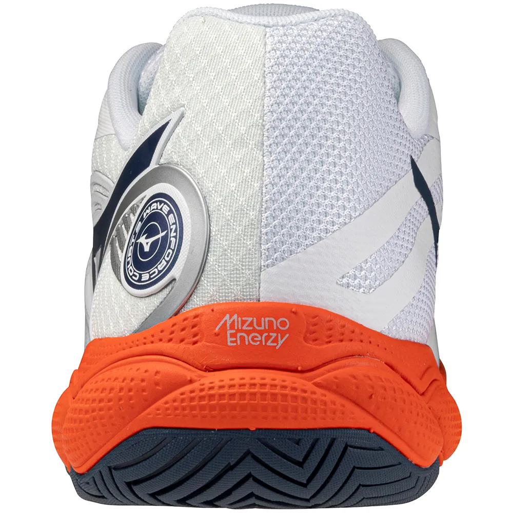 Sapatilhas de Ténis Masculina Mizuno Wave Enforce Court 2 Clay Court - Branco/Azul/Laranja