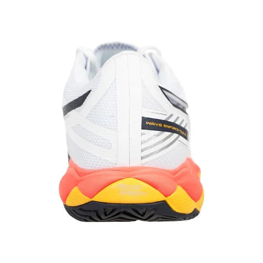 Sapatilhas de Ténis Masculina Mizuno Wave Enforce Tour 2 All Court - Branco/Azul/Laranja