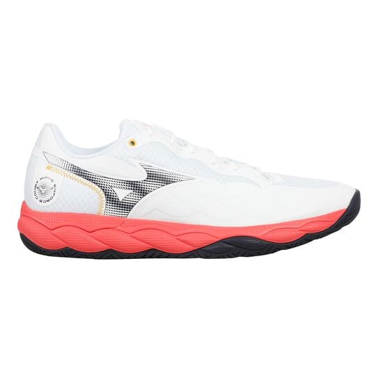 Sapatilhas de Ténis Masculina Mizuno Wave Enforce Court All Court - Branco/Coral