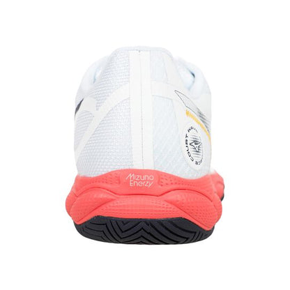 Sapatilhas de Ténis Masculina Mizuno Wave Enforce Court All Court - Branco/Coral