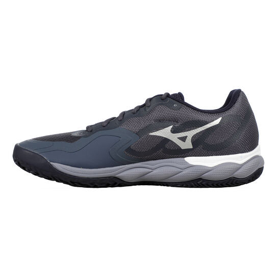Sapatilhas de Ténis Masculina Mizuno Wave Enforce Court Terra Batida - Cinza/Branco