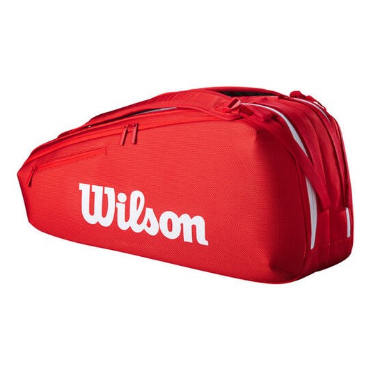 Wilson Super Tour Red 6Pk Tennis Racket Bag