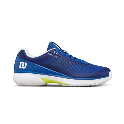 Wilson Rush Lite 5 Clay Court Men Tennis Shoes - Deja Vu Blue/White/Safety Yellow