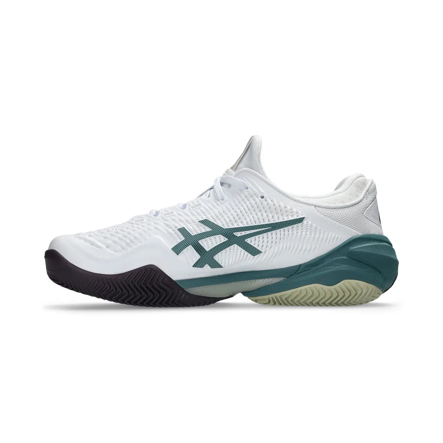 Sapatilha de Ténis Masculina Asics Court FF 3 Clay Court - Branco/Foggy Teal