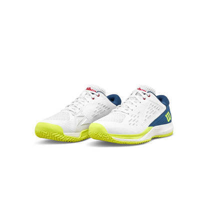 Wilson Rush Pro Ace Junior Tennis Shoes - Snow White / Blue