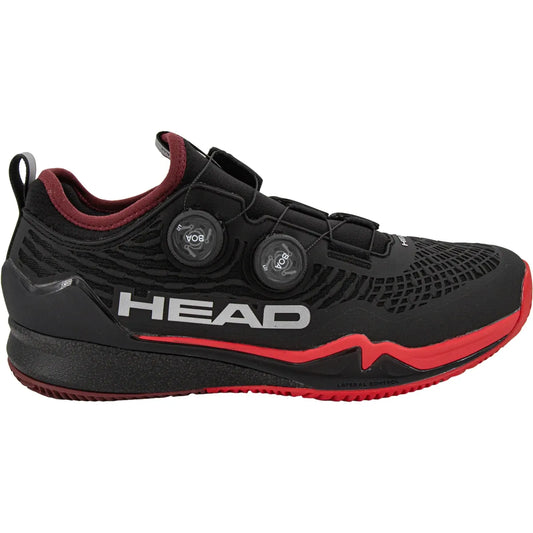 Head Endure Pro BOA Clay Court Men Tennis Shoes - Black/Red