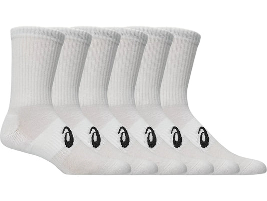 Asics Multi-Sport Crew Socks - 6 Pack White