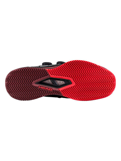 Head Endure Pro BOA Clay Court Men Tennis Shoes - Black/Red
