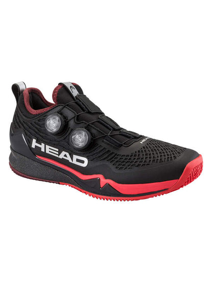 Head Endure Pro BOA Clay Court Men Tennis Shoes - Black/Red