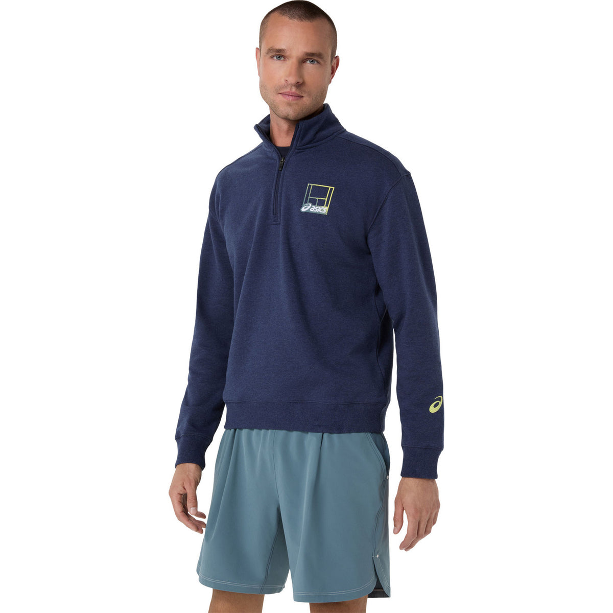Asics Court Core Graphic Half Zip Sweatshirt - Midnight