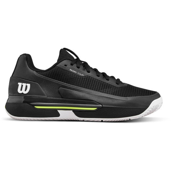 Wilson Rush Tour 5 Clay Court Men Tennis Shoes - Black/White/Safety Yellow