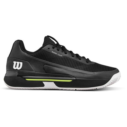 Wilson Rush Tour 5 Clay Court Men Tennis Shoes - Black/White/Safety Yellow
