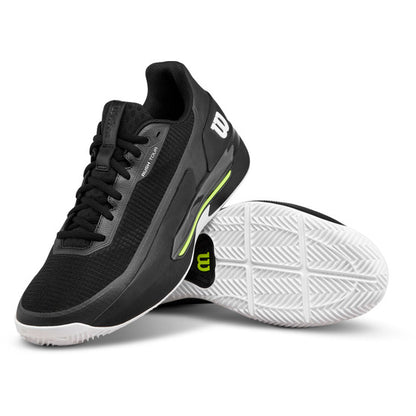 Wilson Rush Tour 5 Clay Court Men Tennis Shoes - Black/White/Safety Yellow