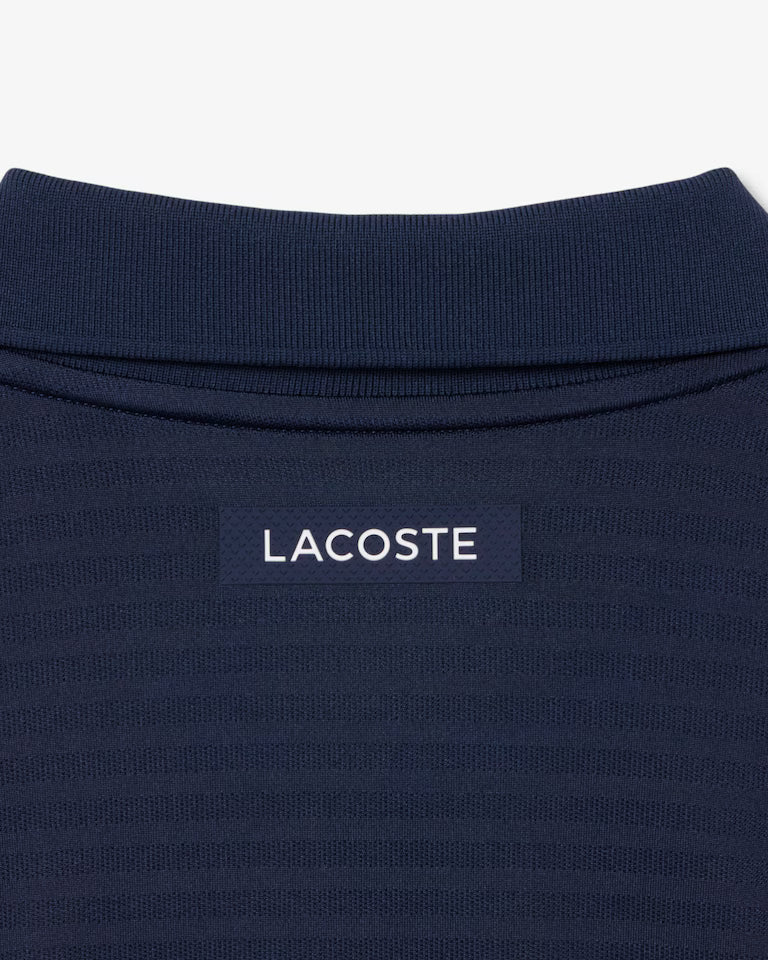 Lacoste Polo Jacquard Ultra-Dry Men - Navy