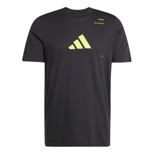 T-Shirt Adidas TNS Cat Graph - Preto / Amarelo Limão