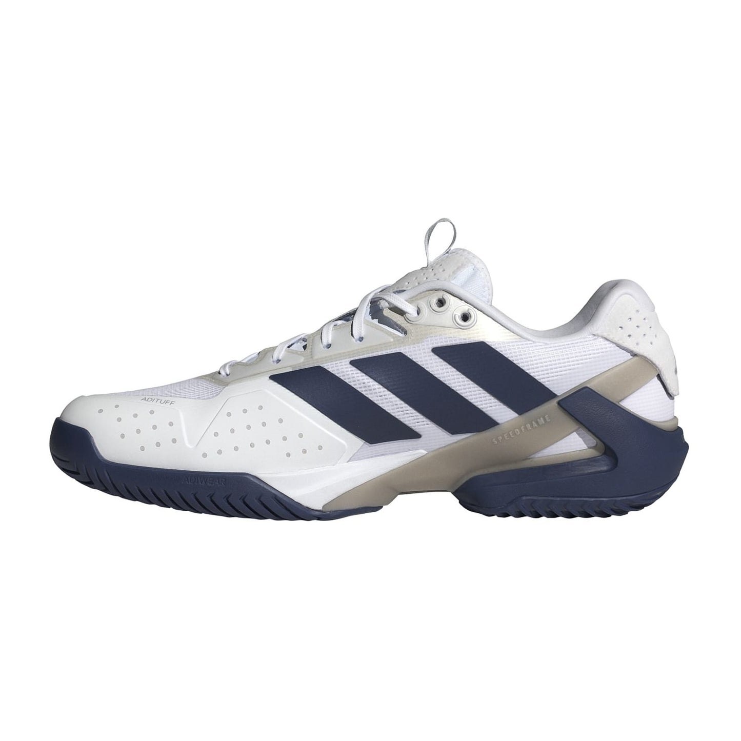 Sapatilhas de Ténis Masculina Adidas Ubersonic 5 All Court - Branco / Azul escuro