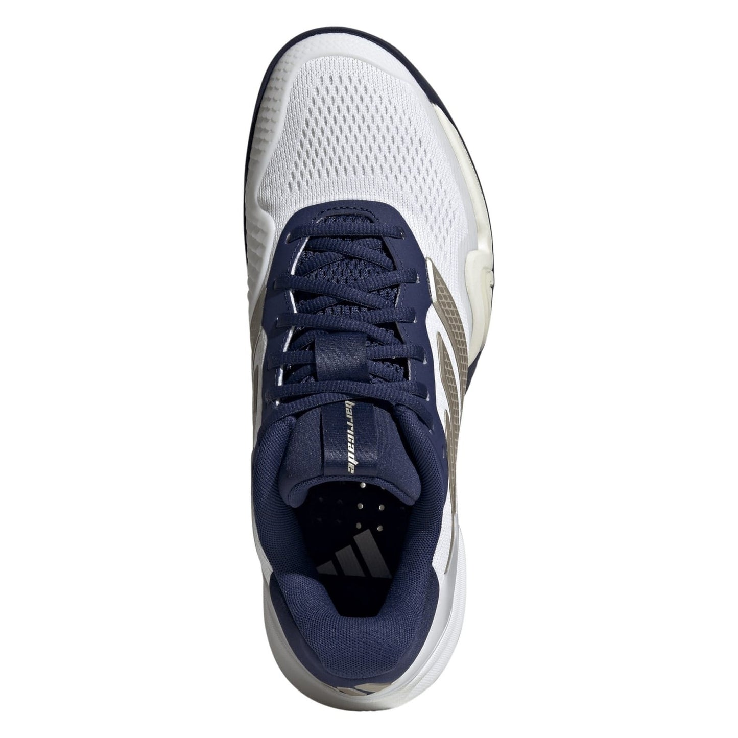 Adidas Barricade 14 Clay Court Men Tennis Shoes - White/Glory Blue