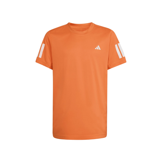 Adidas Club 3 Stripe Boy T-Shirt - Orange