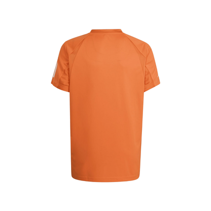 Adidas Club 3 Stripe Boy T-Shirt - Orange
