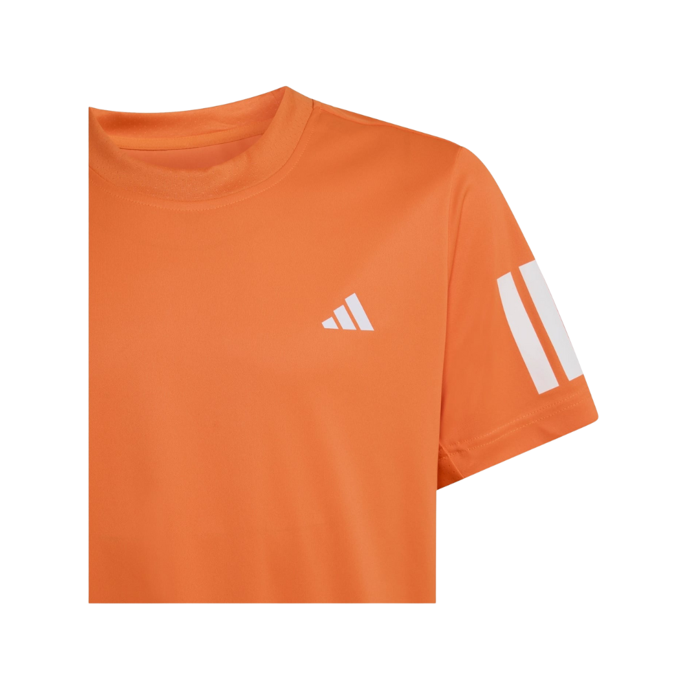 Adidas Club 3 Stripe Boy T-Shirt - Orange
