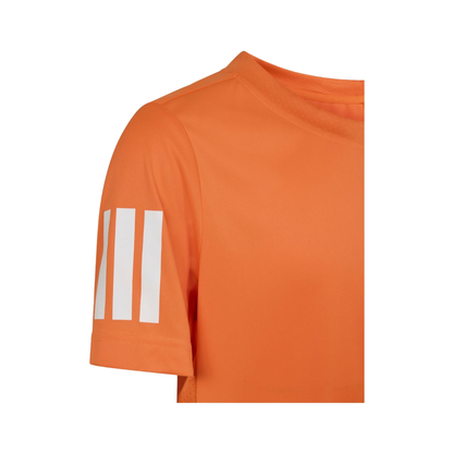 Adidas Club 3 Stripe Boy T-Shirt - Orange