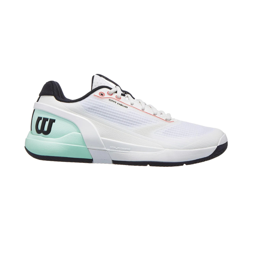 Wilson Rush Pro 5 All Court Men Tennis Shoes - White/Bay/Coral