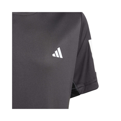 Adidas Club 3 Stripe Boy T-Shirt - Black