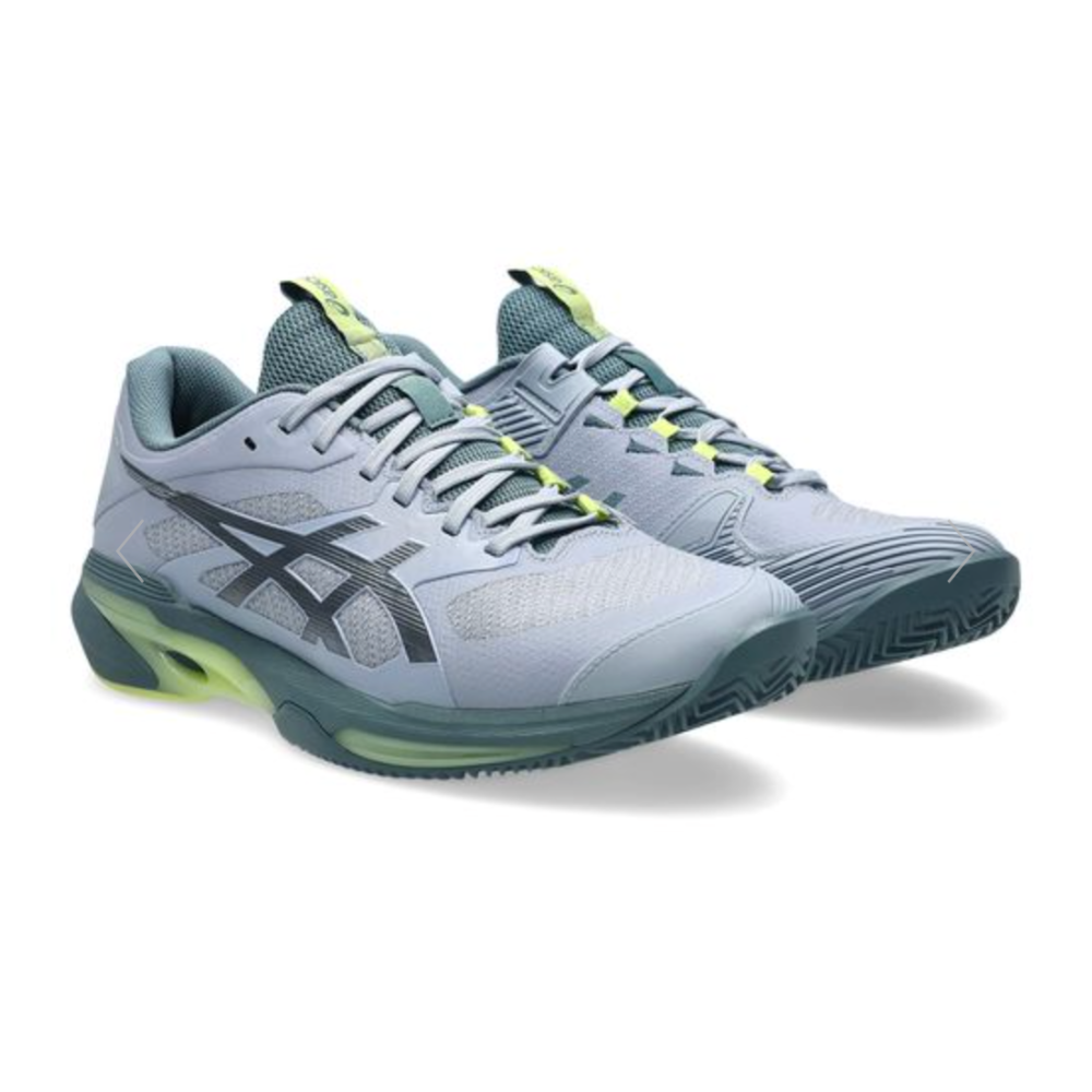 Asics Solution Speed FF 4 Clay Court Men Tennis Shoes - Grey Blue/Ironclad
