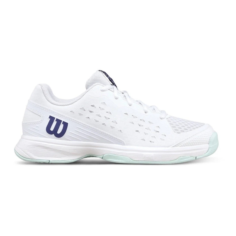 Wilson Rush Pro L Junior Shoes - White/Mint Green