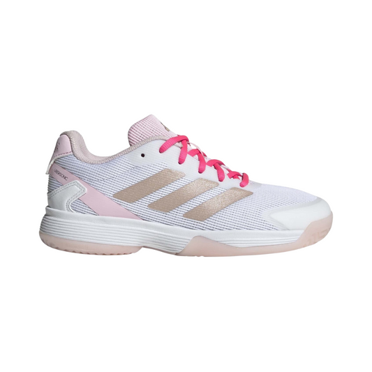 Adidas Ubersonic 5 Junior Tennis Shoes - White/Pink