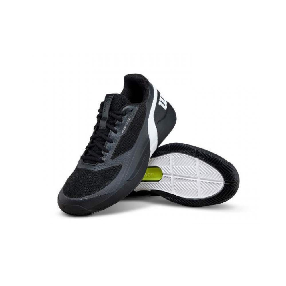 Wilson Rush Pro 5 Clay Court Men Tennis Shoes - Black/White/Stormy Wheather