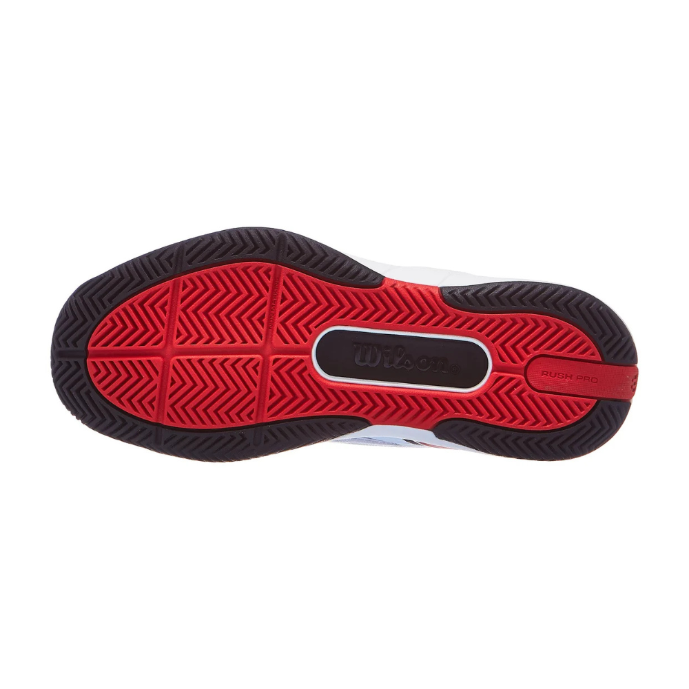 Wilson Rush Pro 5 Junior Tennis Shoes - White/Infrared/Black