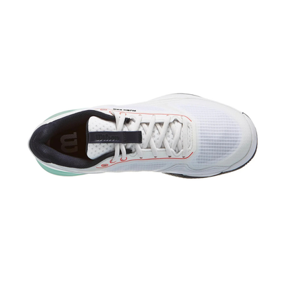 Wilson Rush Pro 5 All Court Men Tennis Shoes - White/Bay/Coral