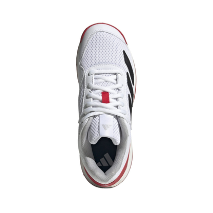 Adidas Courtflash K Junior Shoes - White/Red