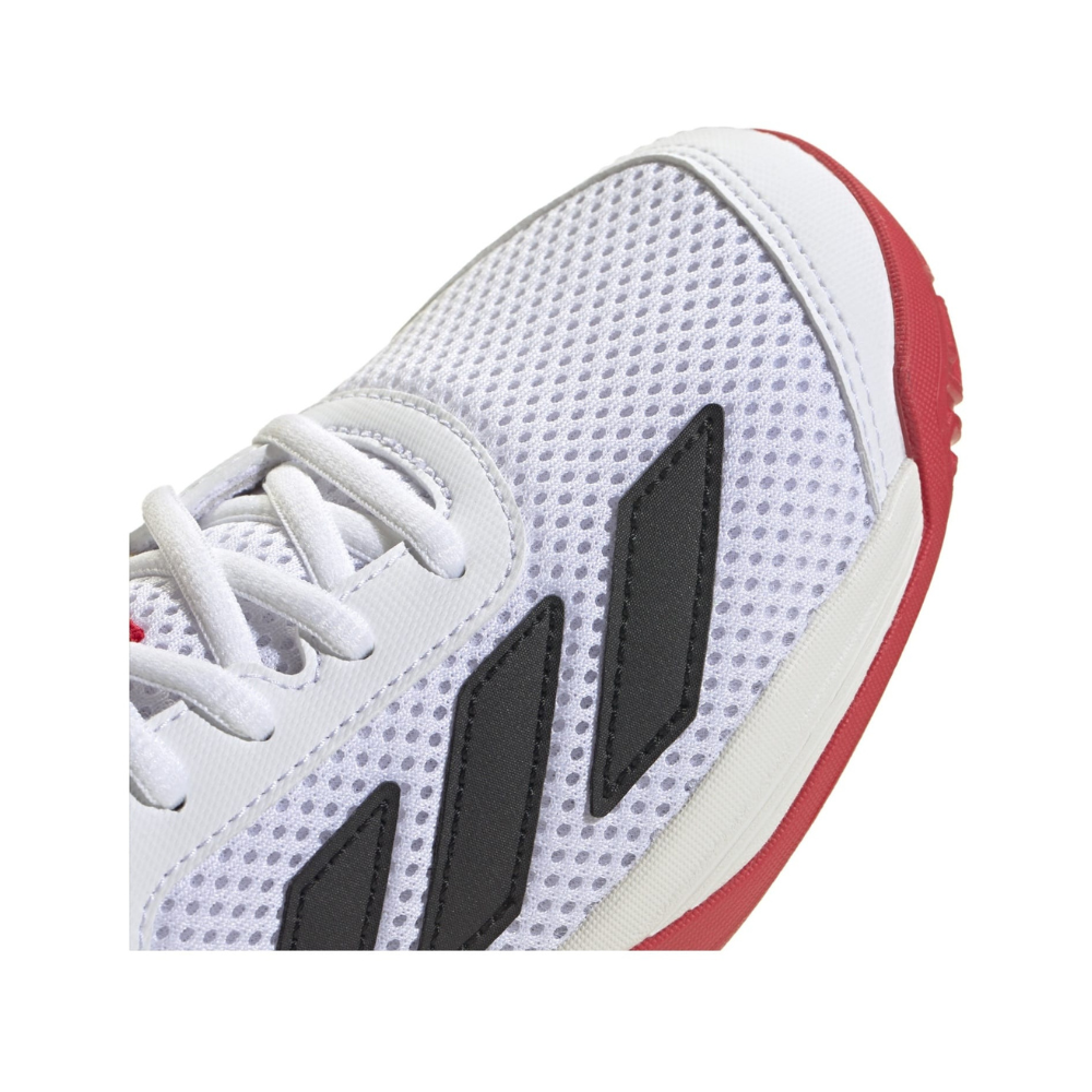 Adidas Courtflash K Junior Shoes - White/Red