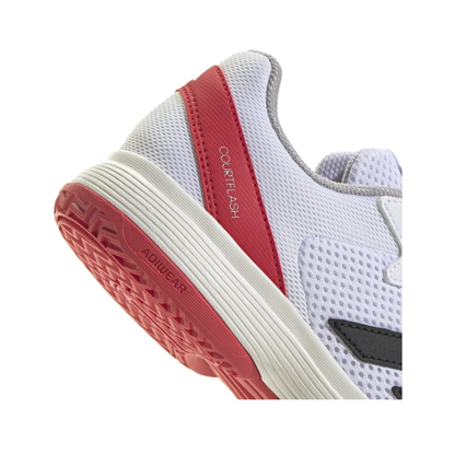 Adidas Courtflash K Junior Shoes - White/Red