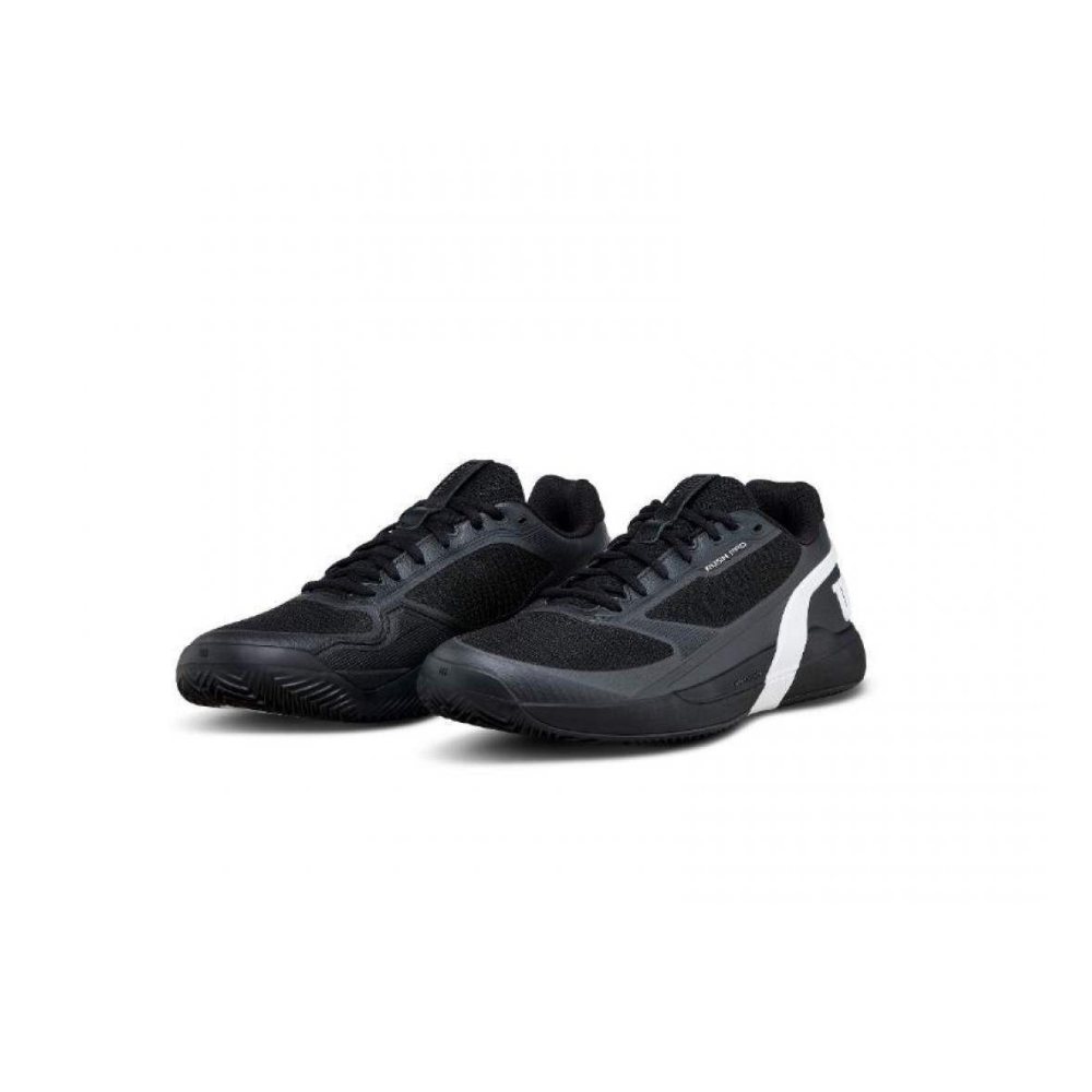 Wilson Rush Pro 5 Clay Court Men Tennis Shoes - Black/White/Stormy Wheather