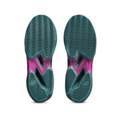 Asics Solution Speed FF 4 Clay Court Men Tennis Shoes - Dark Neptune/White