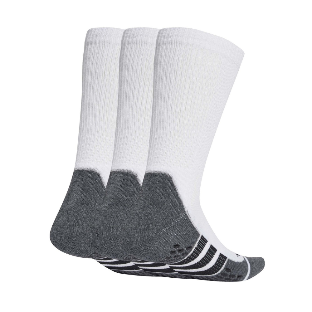 Adidas Cushioned Crew Traxion 3P Socks - White