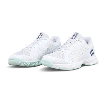 Wilson Rush Pro L Junior Shoes - White/Mint Green