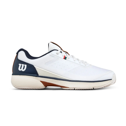 Wilson Rush Lite 5 Clay Court Men Tennis Shoes - White/Navy/Tofu